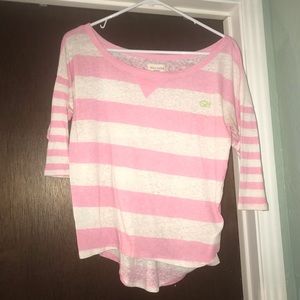 Gilly Hicks 3/4 sleeve striped baseball tee